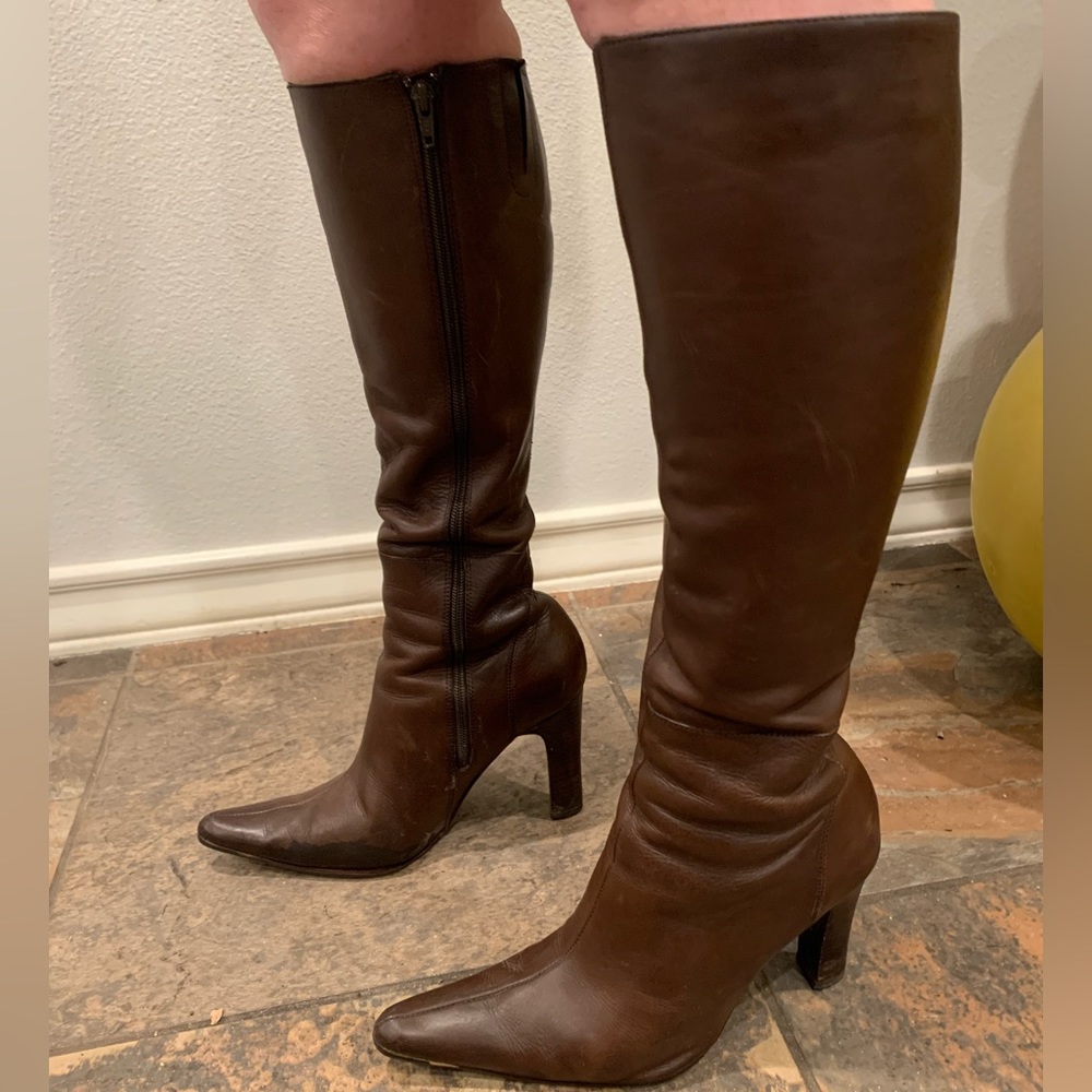 Charles David DRAKE Knee High Leather Boots